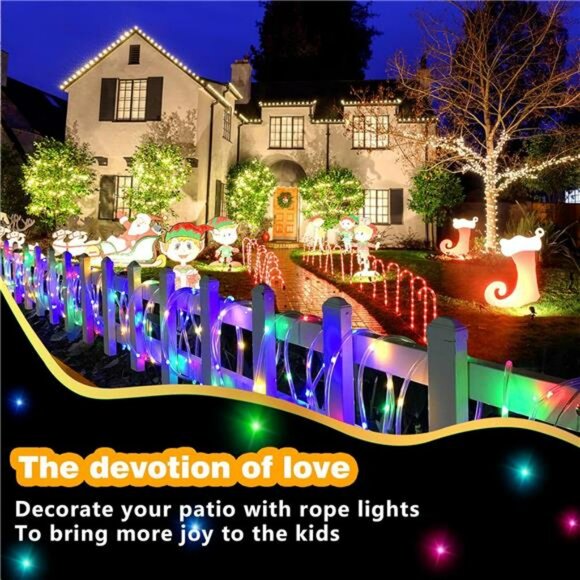 USB LED rope lights 66ft waterproof color changing string lights indoor outdoor - Picture 3 of 7